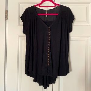 Free People oversized freeflowing shirt